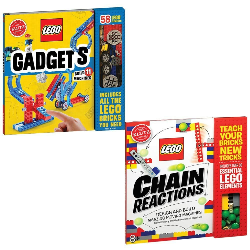 LEGO Gadgets (Klutz) and Lego Chain Reactions 2 Books Collection Set