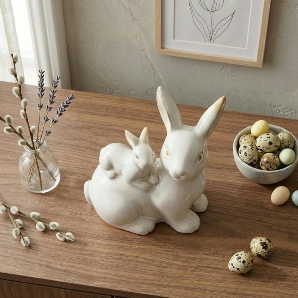 Garden Greatness Springtime Glazed Bunny Baby Ornament