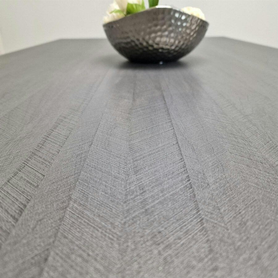 Kosy Koala Dining Table Dark Grey Wood Kitchen Place for 6 Seats, Dining Table Only