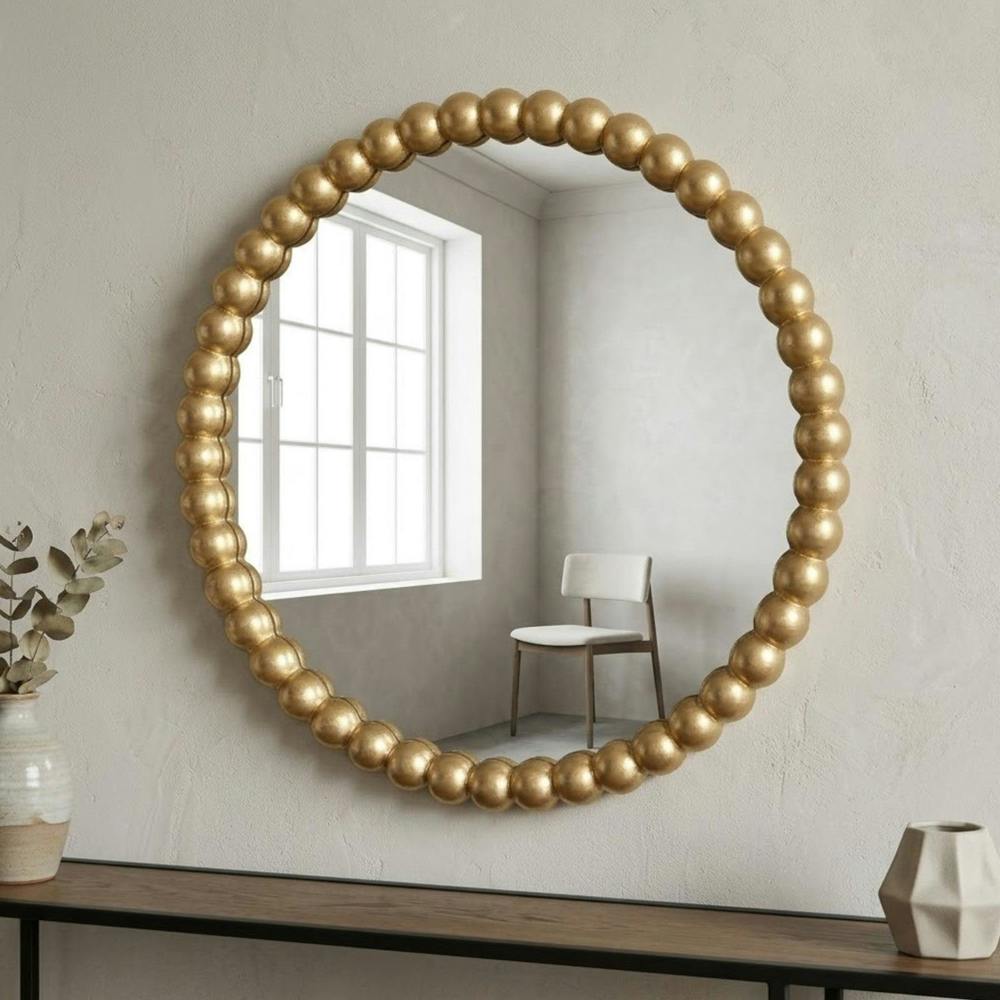Garden Greatness Aureate Beaded Ball Framed Mirror