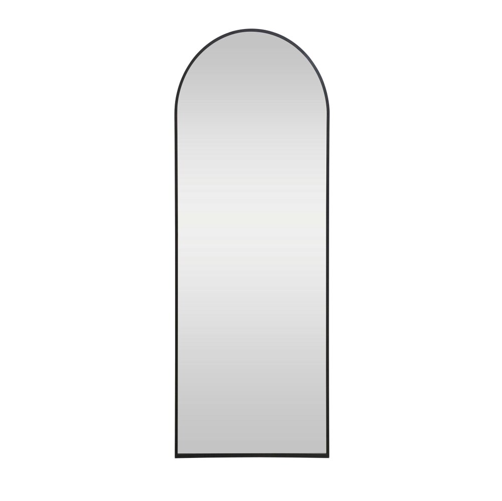 Downton Interiors Black Arched Over Door Metal Mirror 120cm