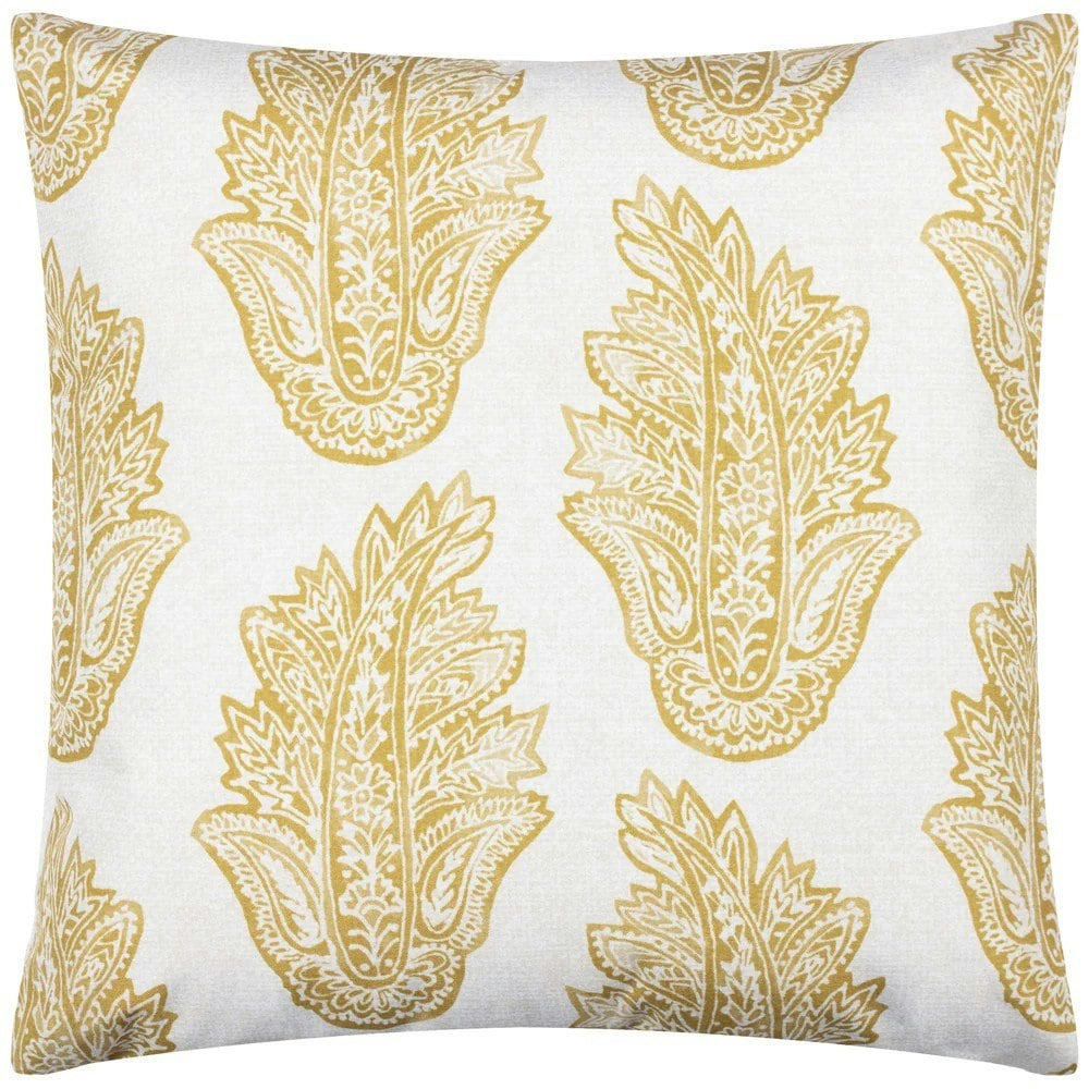 Paoletti Kalindi Paisley Outdoor Cushion Cover - Saffron