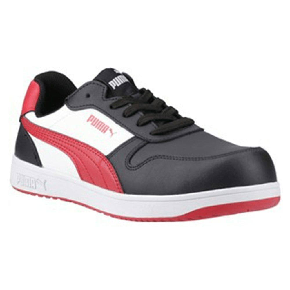 PUMA Mens FrontCourt Low Black/Red - Daley Footwear