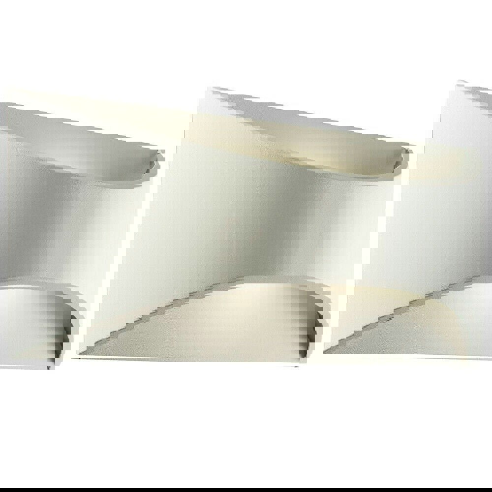 IP65 Outdoor Modern Curved Wall Light White Texture Aluminium 12W Warm White LED Loops