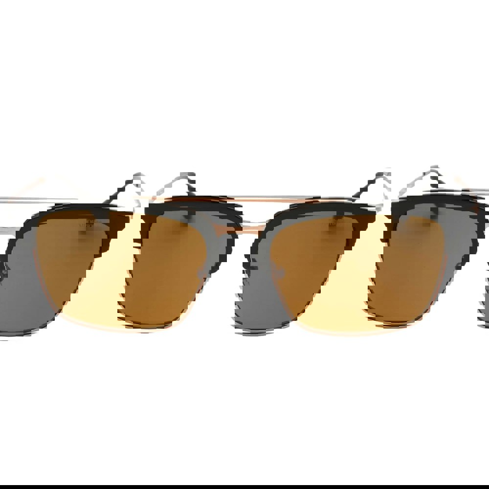 Emporio Armani 0EA4228 320173 Shiny Brown/Matte Pink Gold / Dark Brown Sunglasses One Size