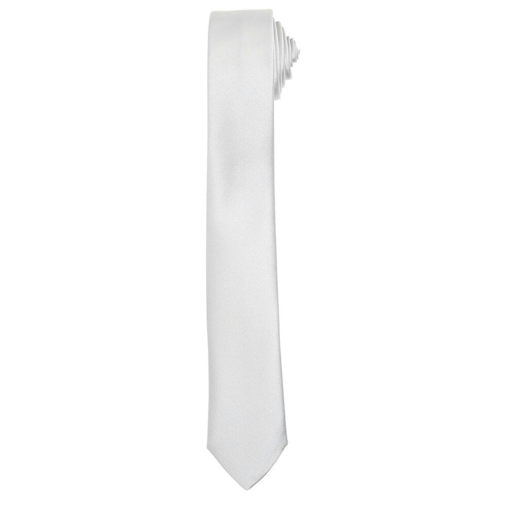 Premier Unisex Adult Slim Tie - Silver - One Size - Silver