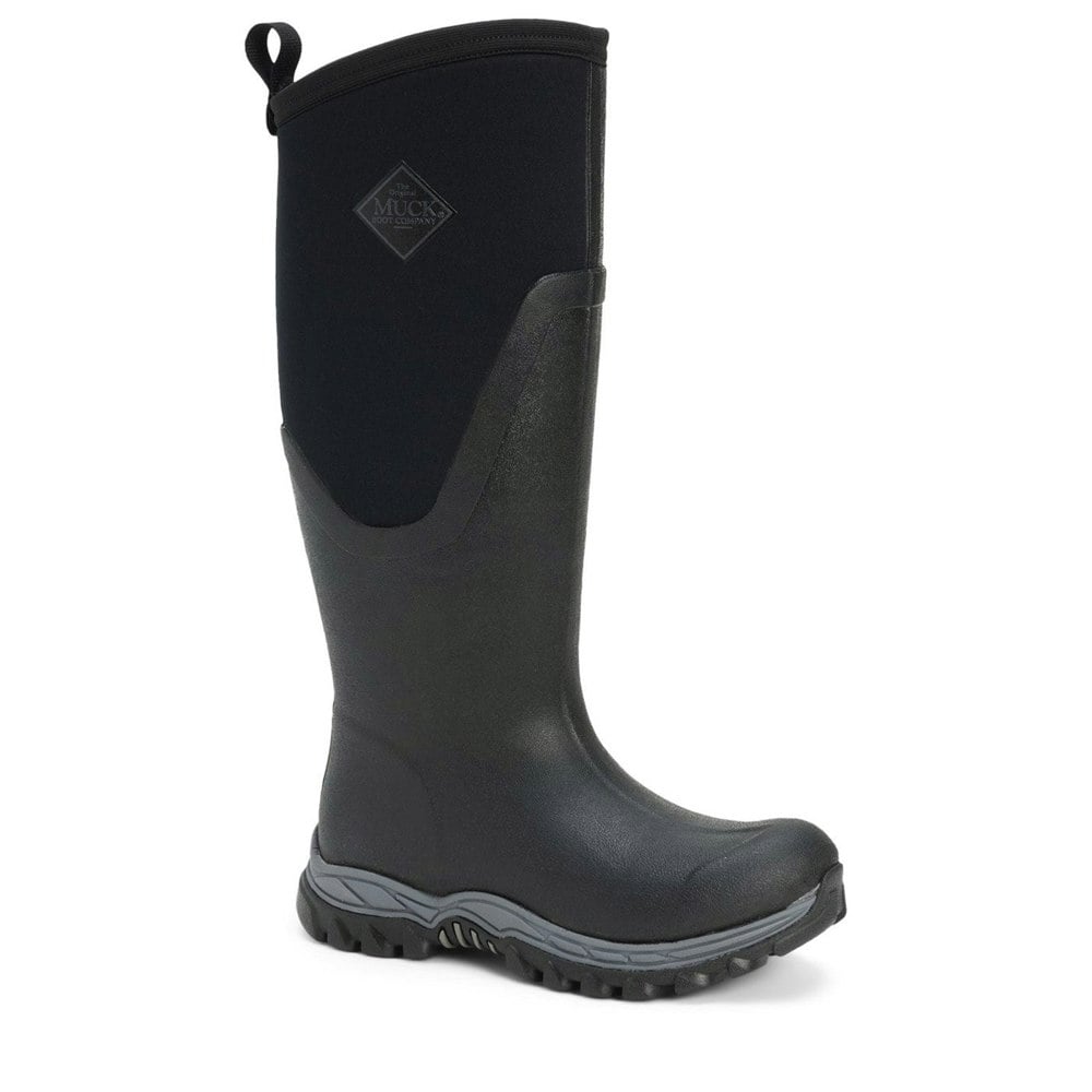 Muck Boots Womens Arctic Sport Tall Pull On Wellie Boots - Black/Black