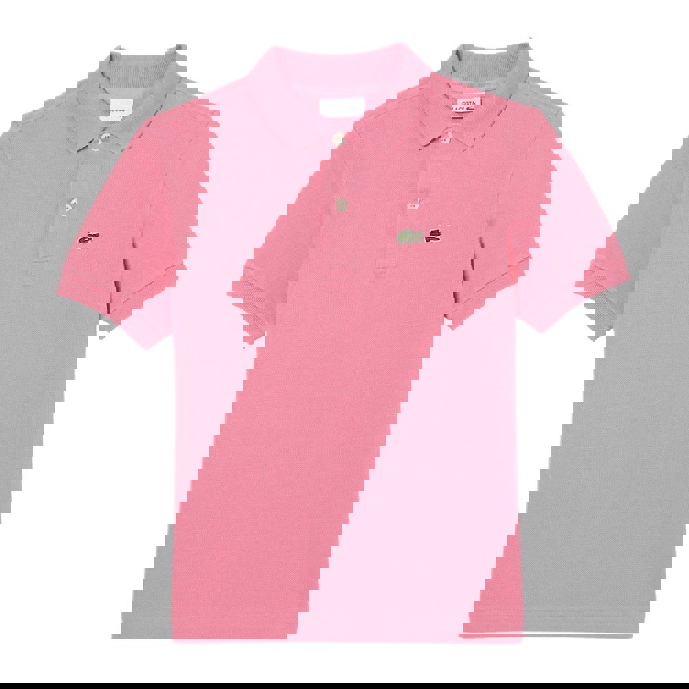 Lacoste Childrens/Kids Cotton Pique Polo Shirt - Pink