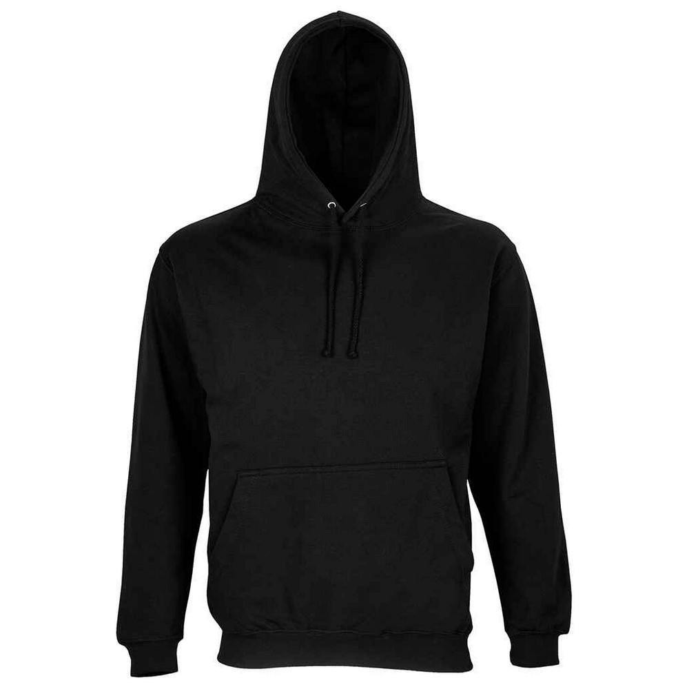 SOLS Unisex Adult Condor Hoodie - Black - Black - 80% Cotton/20% Recycled Polyester
