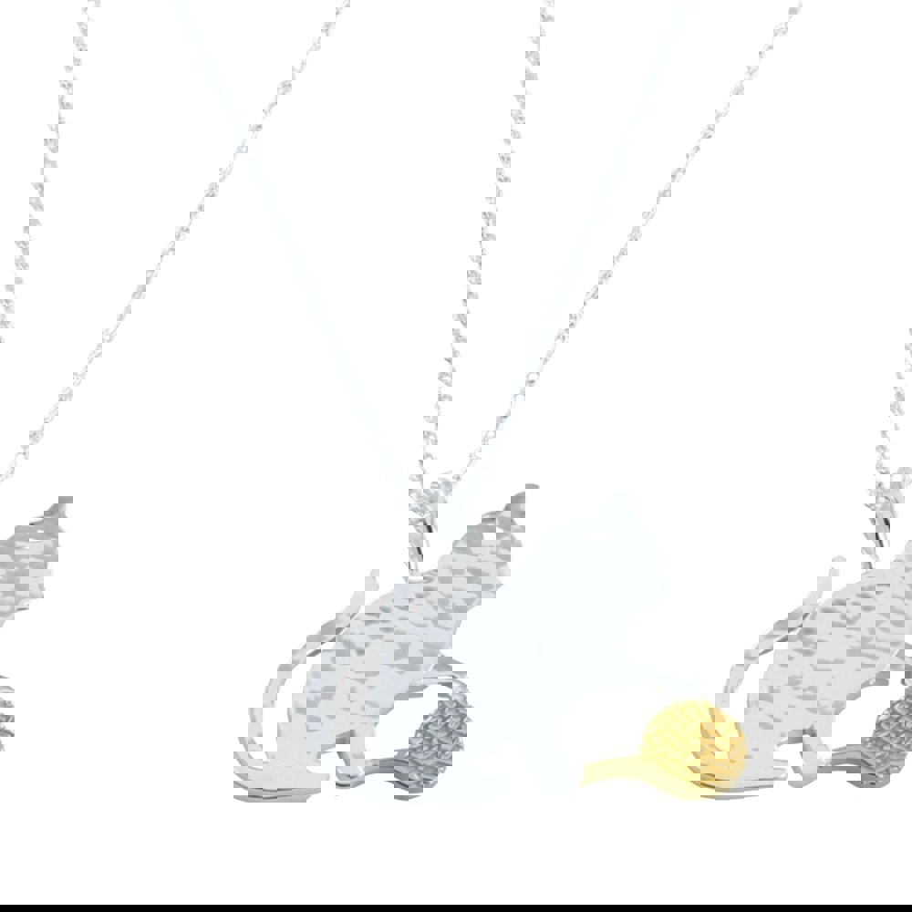 Cat and Wool Sterling Silver Necklace - Reeves & Reeves
