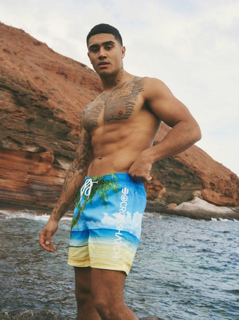 Crosshatch Beach Dream Swim Shorts Palm Beach