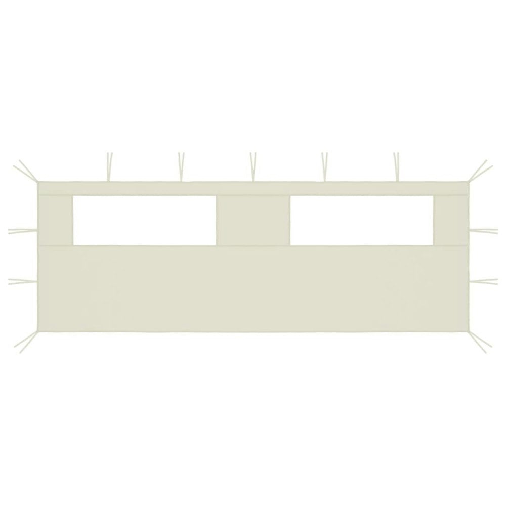 Berkfield Gazebo Sidewall with Windows 6x2 m Cream