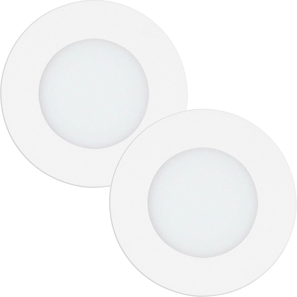 2 PACK Wall Flush Ceiling Light Colour White Shade White Plastic LED 5W Inc Loops