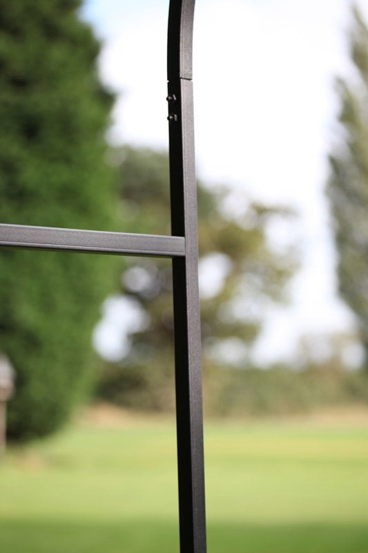 Samuel Alexander Tom Chambers Black Powder Coated Classic 228cm x 110cm Metal Steel Garden Flower Arch