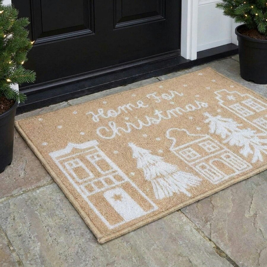 Garden Greatness Washable Home For Christmas Door Mat
