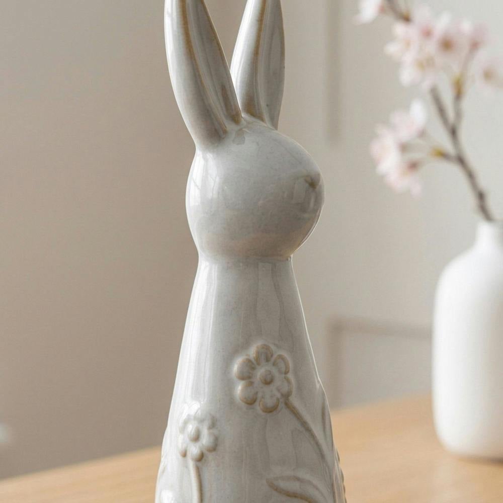Garden Greatness Decorative Standing Floral Rabbit Ornament