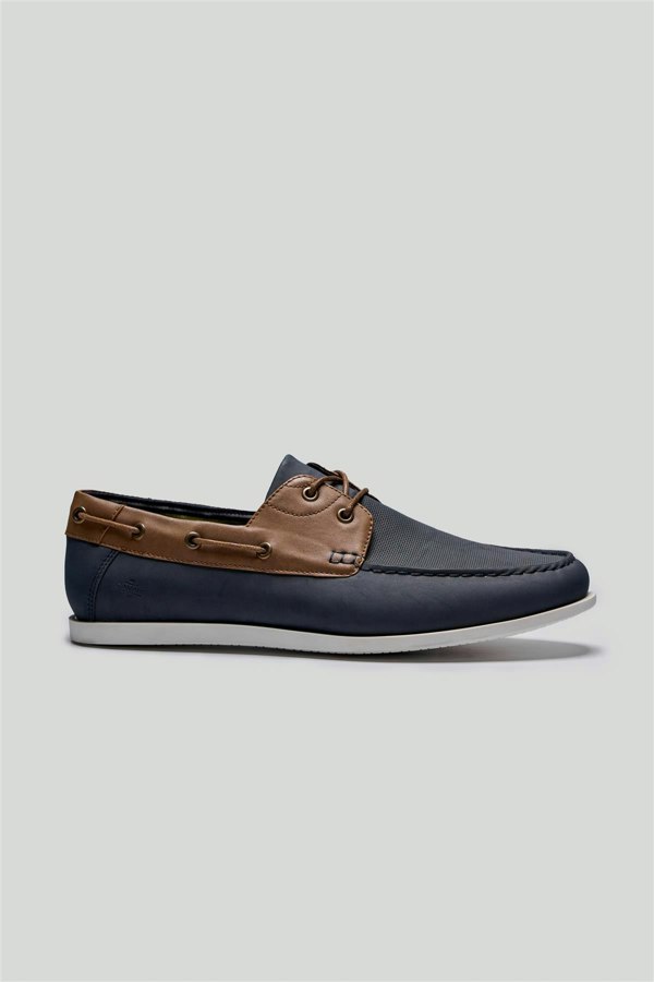 House of Cavani Andros Boat Shoes - Navy