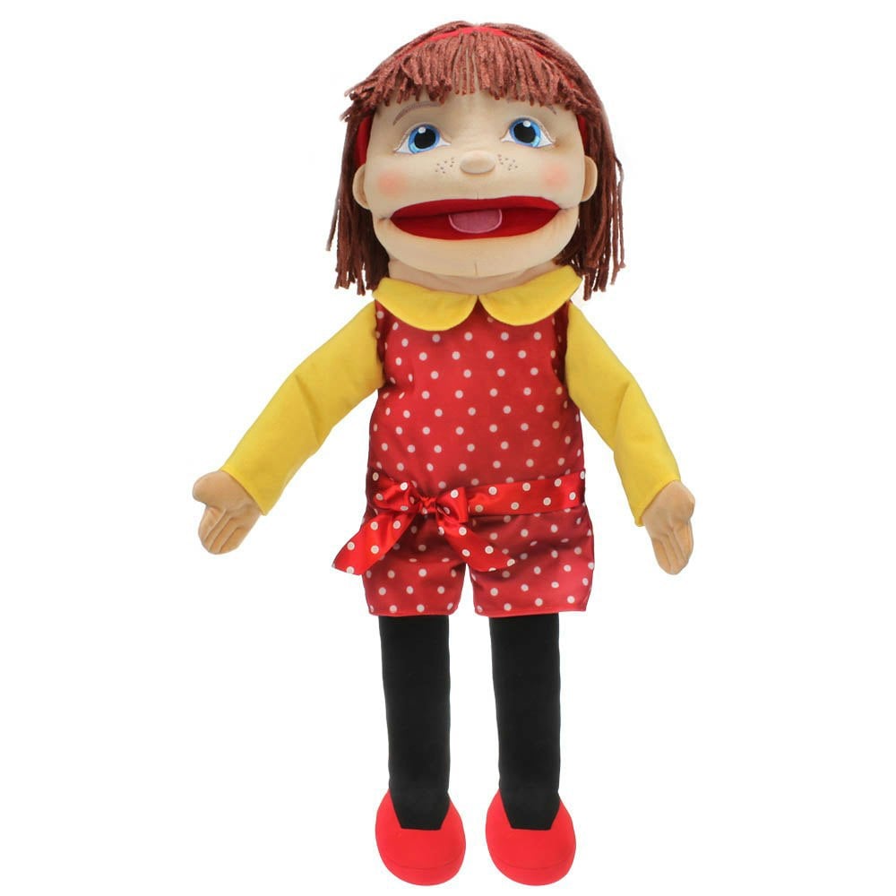 The Puppet Company People Puppet Buddies: Medium Girl (Red/Yellow Outfit)