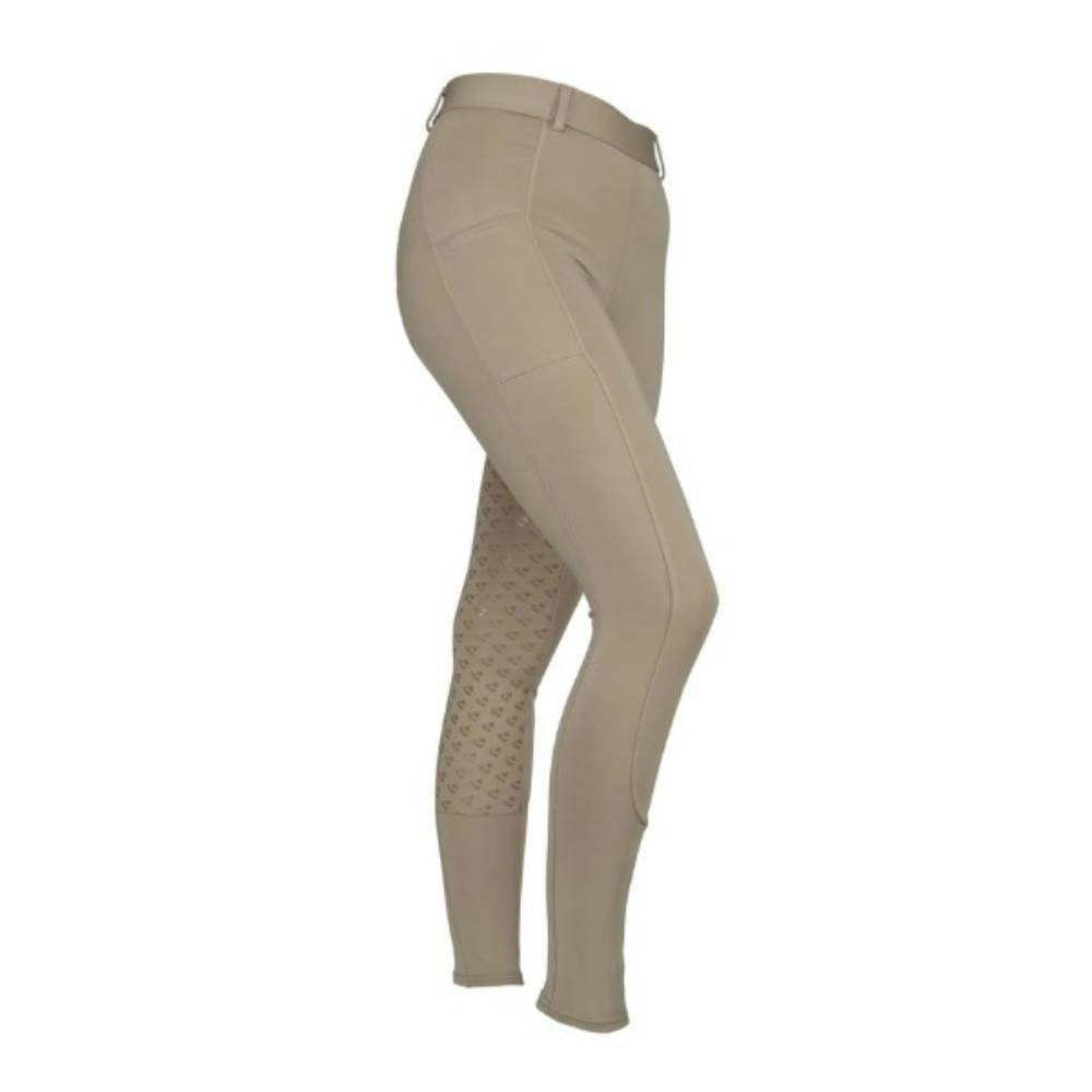 Aubrion Girls Albany Horse Riding Tights - Beige