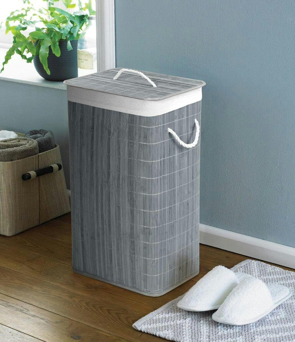Bamboo Laundry Basket - Oblong - Natural