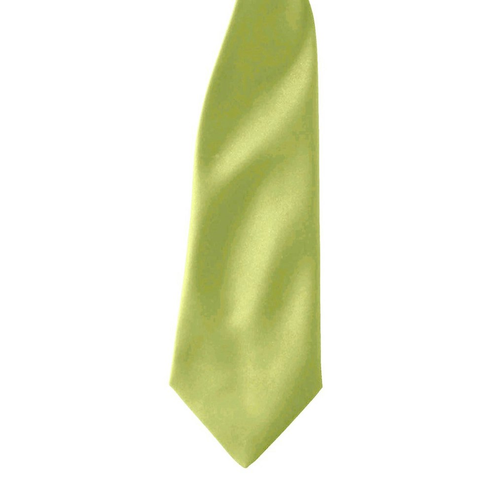 Premier Colours Mens Satin Clip Tie (Pack of 2) - Lime