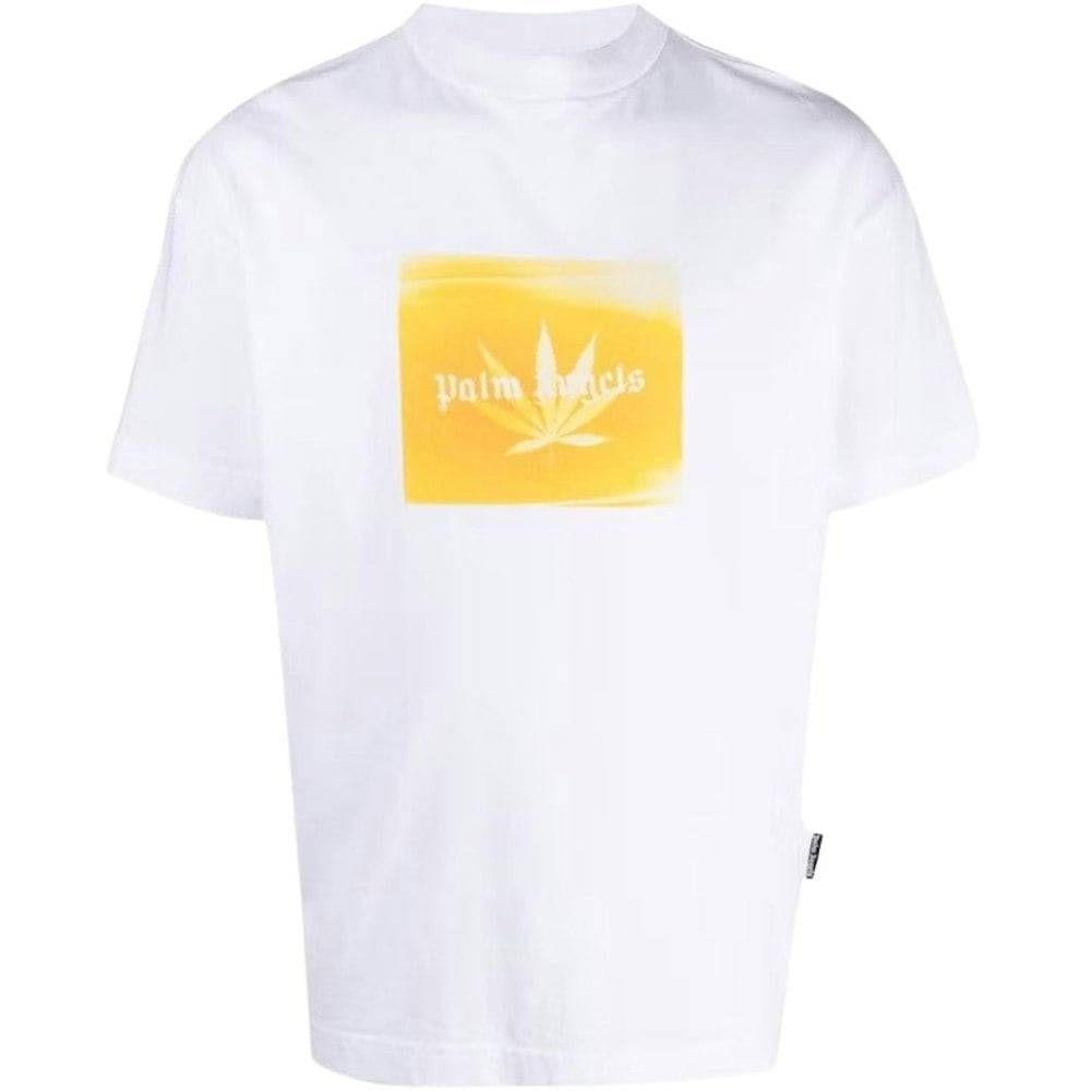 Palm Angels Leaf Logo Classic White T-Shirt S