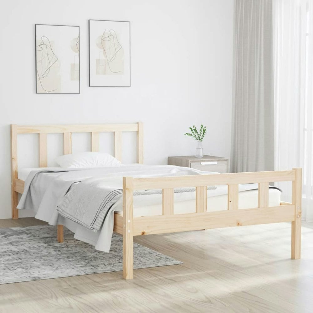 Berkfield Bed Frame Solid Wood 100x200 cm