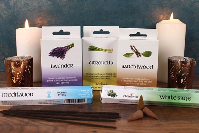 Serano Set of 12 Packets of Elements Sandalwood Incense Cones