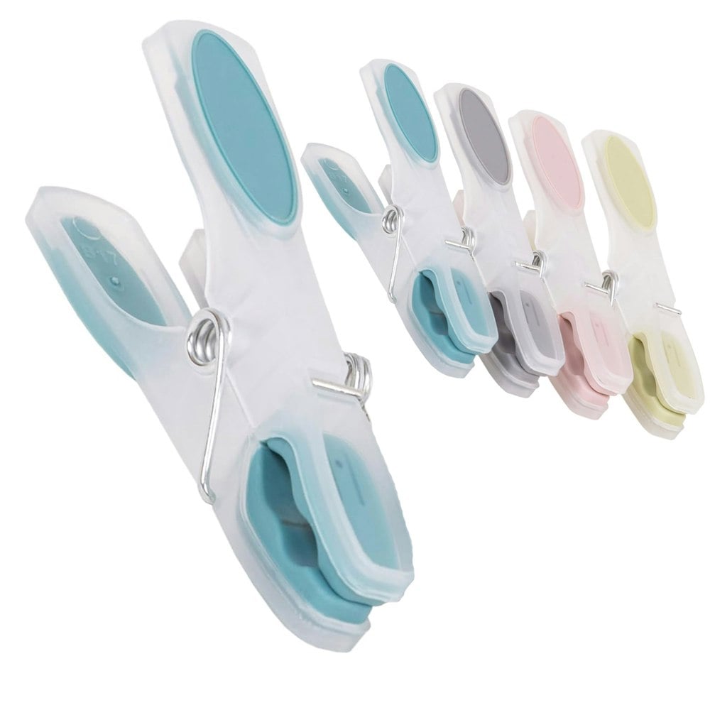 Assorted Coloured Soft Grip Laundry Clothing Clips/Pegs For Washing Lines
