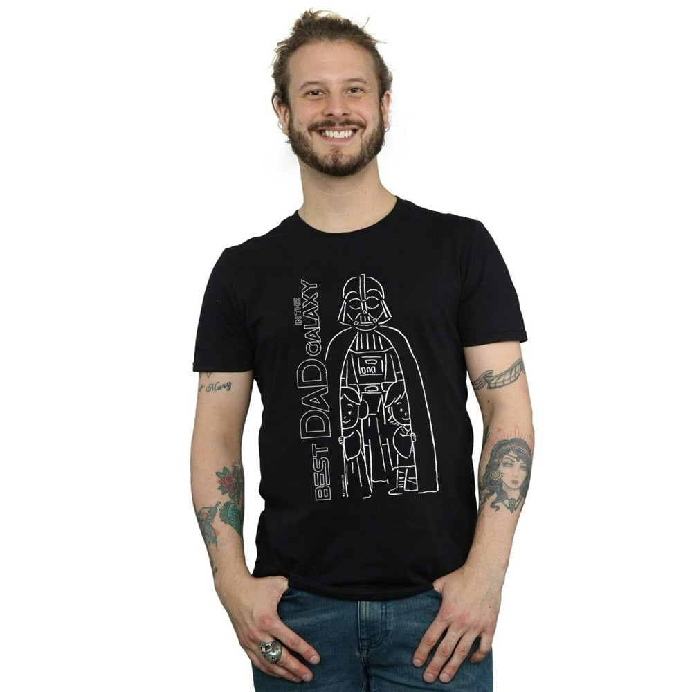 Star Wars Mens Best Dad In The Galaxy T-Shirt - Black