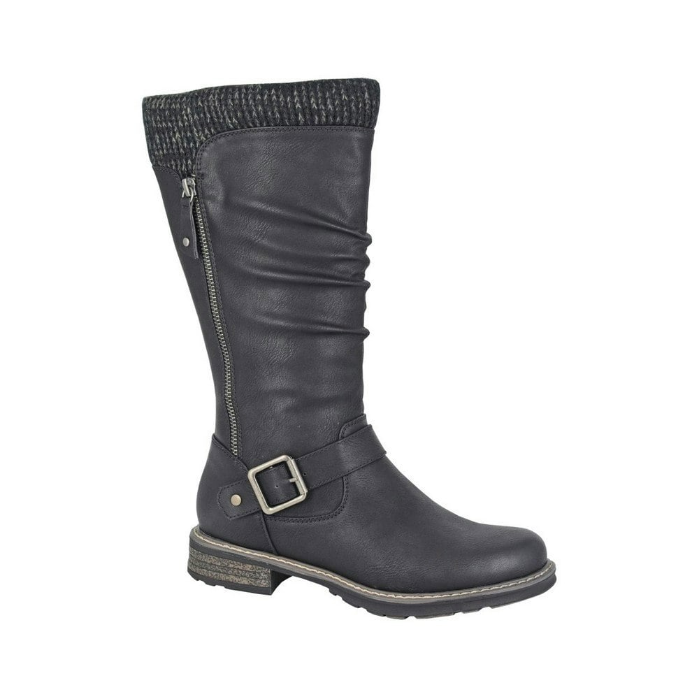 Cipriata Women's Alisa PU Mid Calf Boots - Black