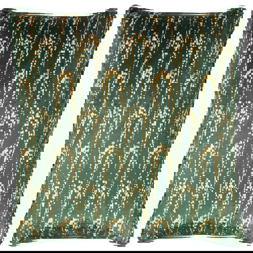 Furn Wisteria Velvet Square Cushion Cover - Emerald Green