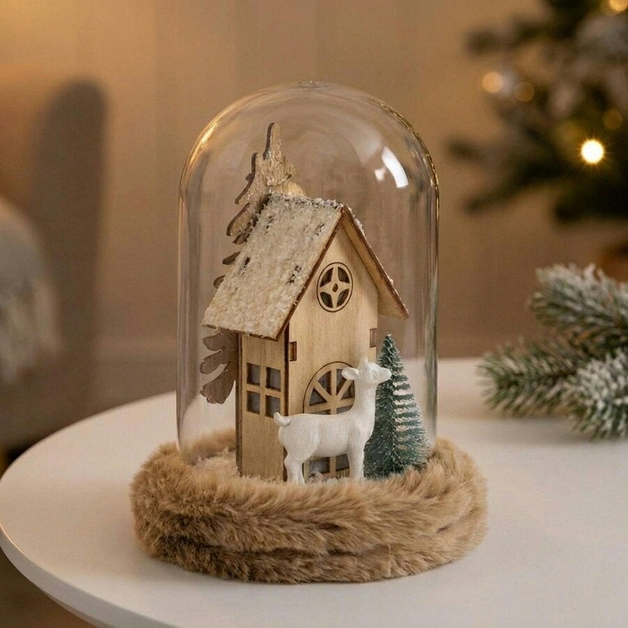 Garden Greatness Festive Light-Up Christmas Globe Ornament