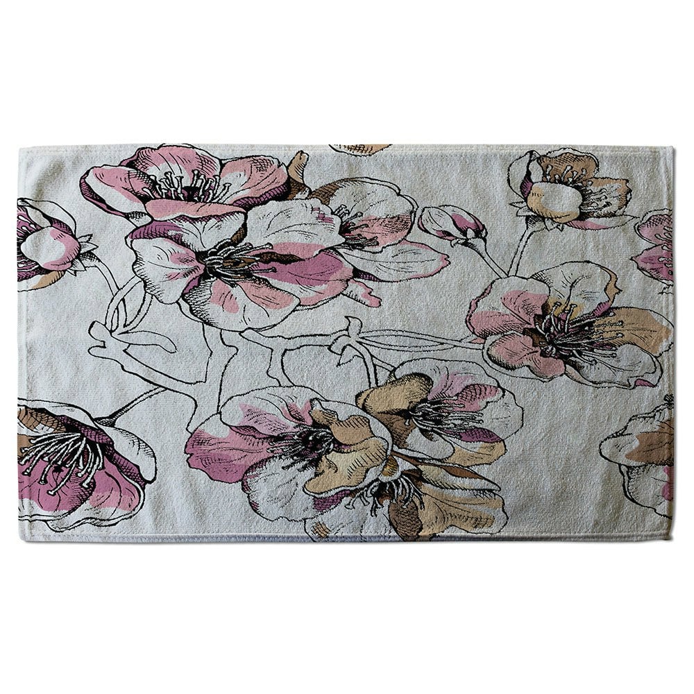 Benjamin Tate Design Flower Illustration (Bath Towel)