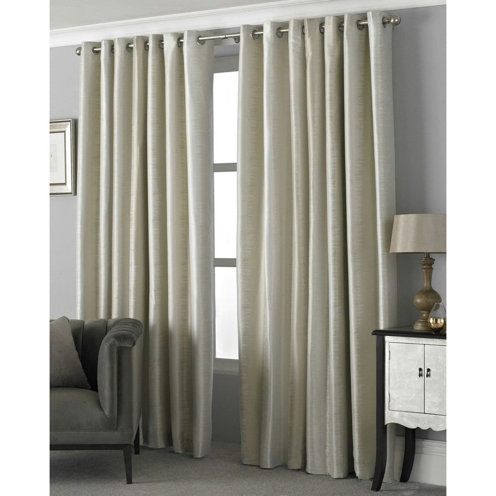 Riva Home Hurlingham Ringtop Eyelet Curtains - Champagne