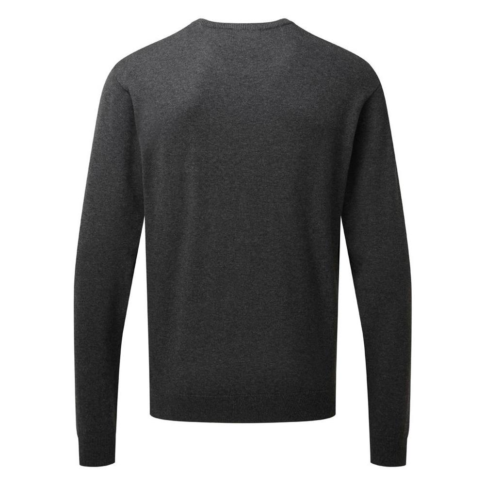 Premier Adults Unisex Cotton Rich Crew Neck Sweater - Charcoal