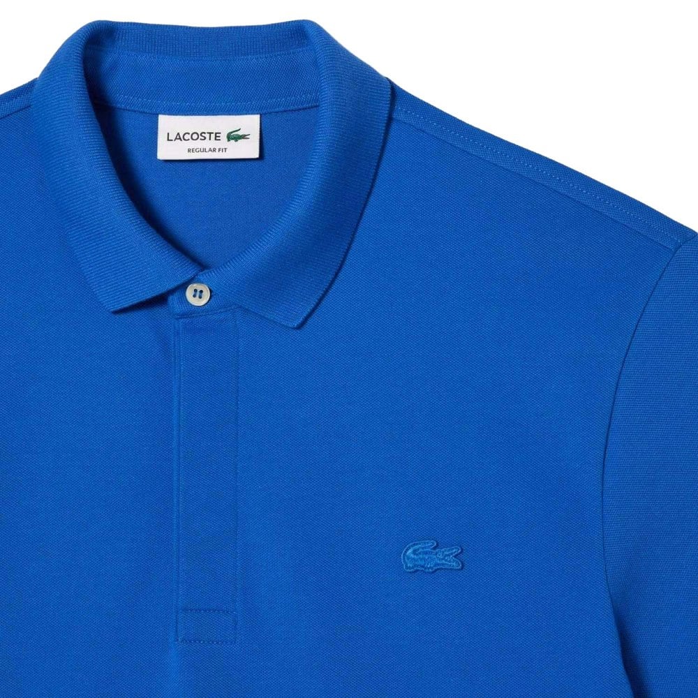 Lacoste Mens Paris Piqué Stretch Regular Polo Shirt - Blue
