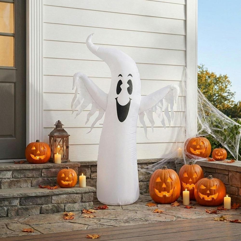 Garden Greatness 4ft Light Up Inflatable Halloween Ghost