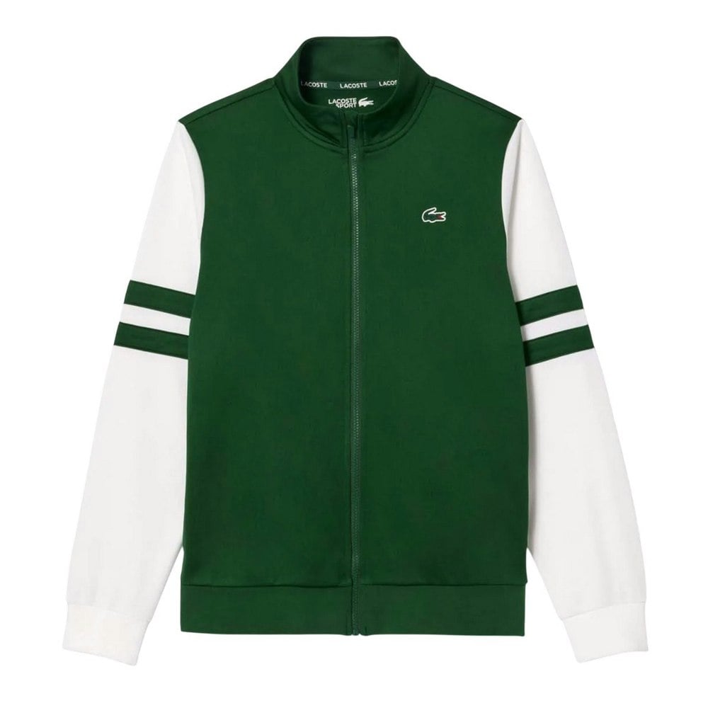 Lacoste Unisex Adult Sportsuit Striped Tennis Jacket - Green/White