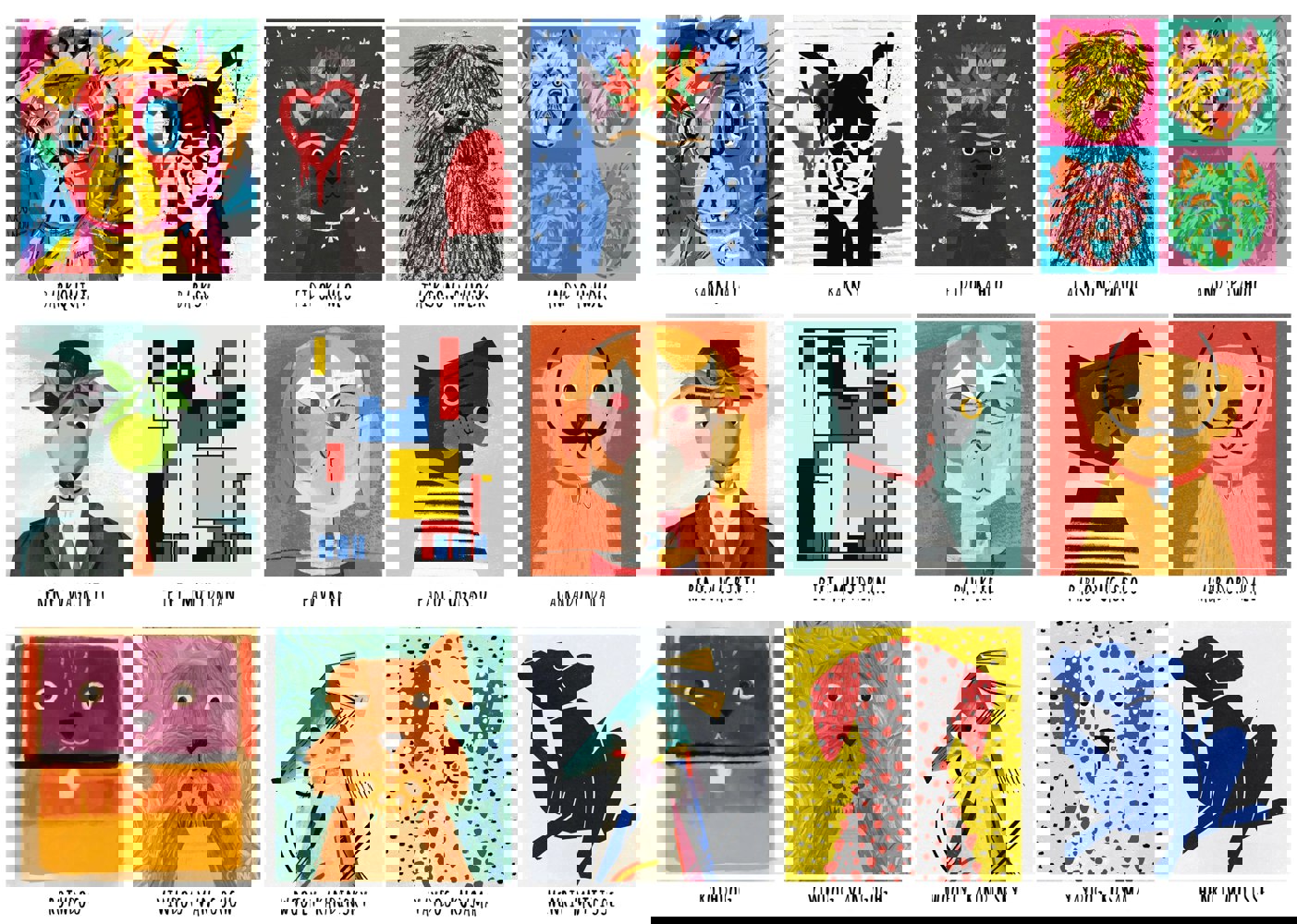 Happily Puzzles Art Dogs - 1,000 Piece Jigsaw Puzzle