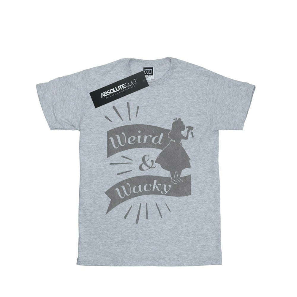 Disney Mens Alice In Wonderland Weird And Wacky T-Shirt - Sports Grey