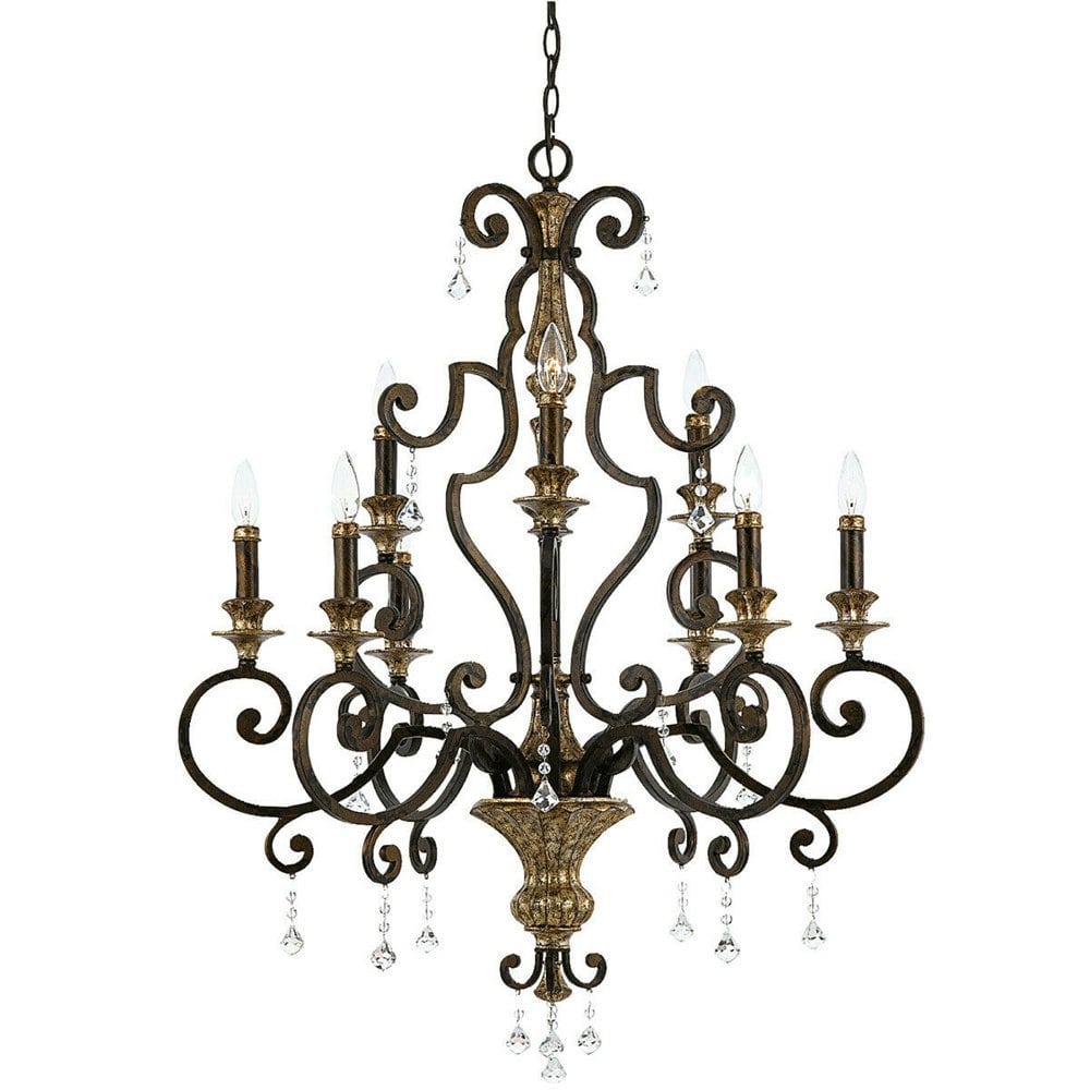 9 Bulb Chandelier Hanging Pendant LIght Heirloom LED E14 60W Bulb Loops