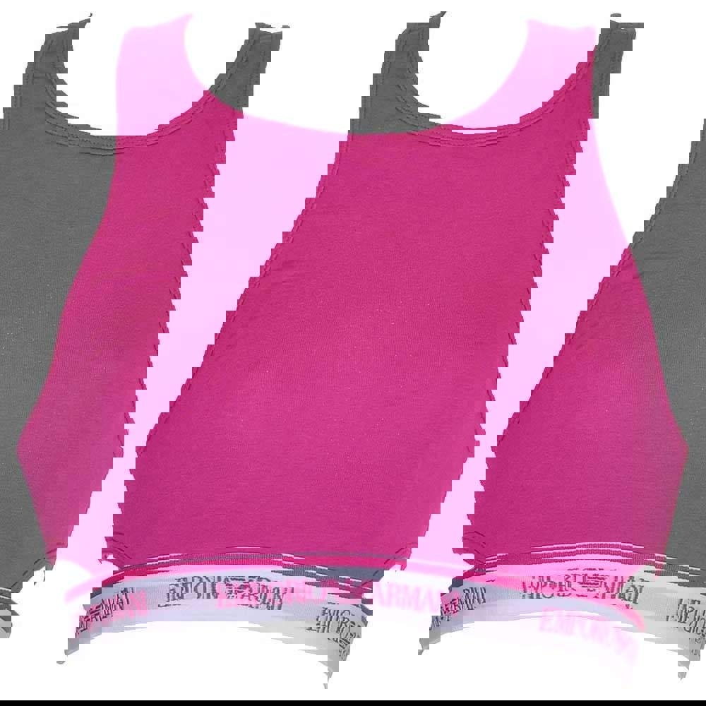 Emporio Armani Visibility Stretch Cotton Bralette, Pink
