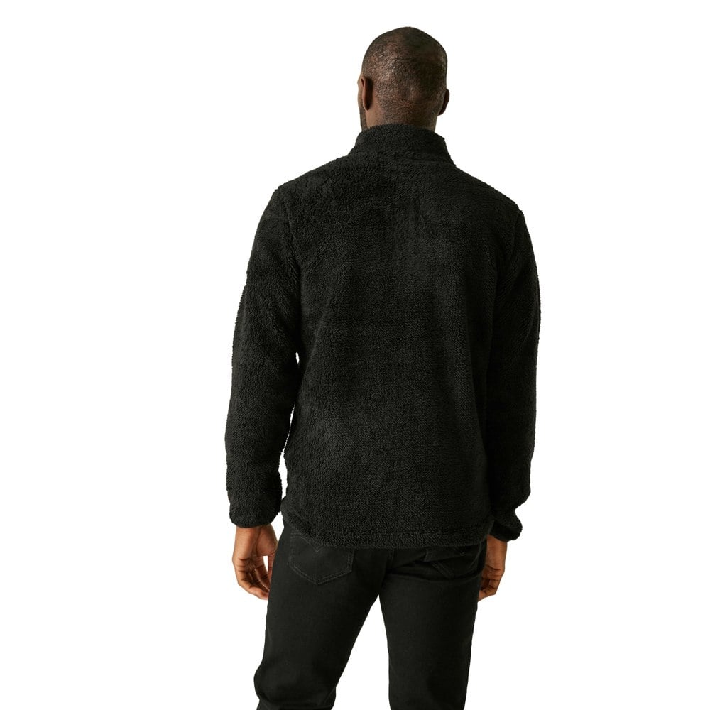 Regatta Mens Midoor Fluffy Fleece Jacket - Black