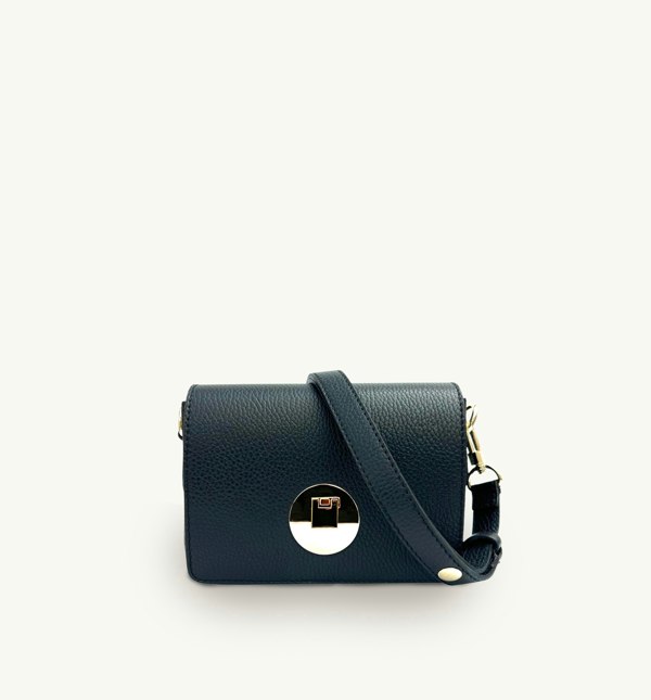 Apatchy London Black Newbury crossbody bag