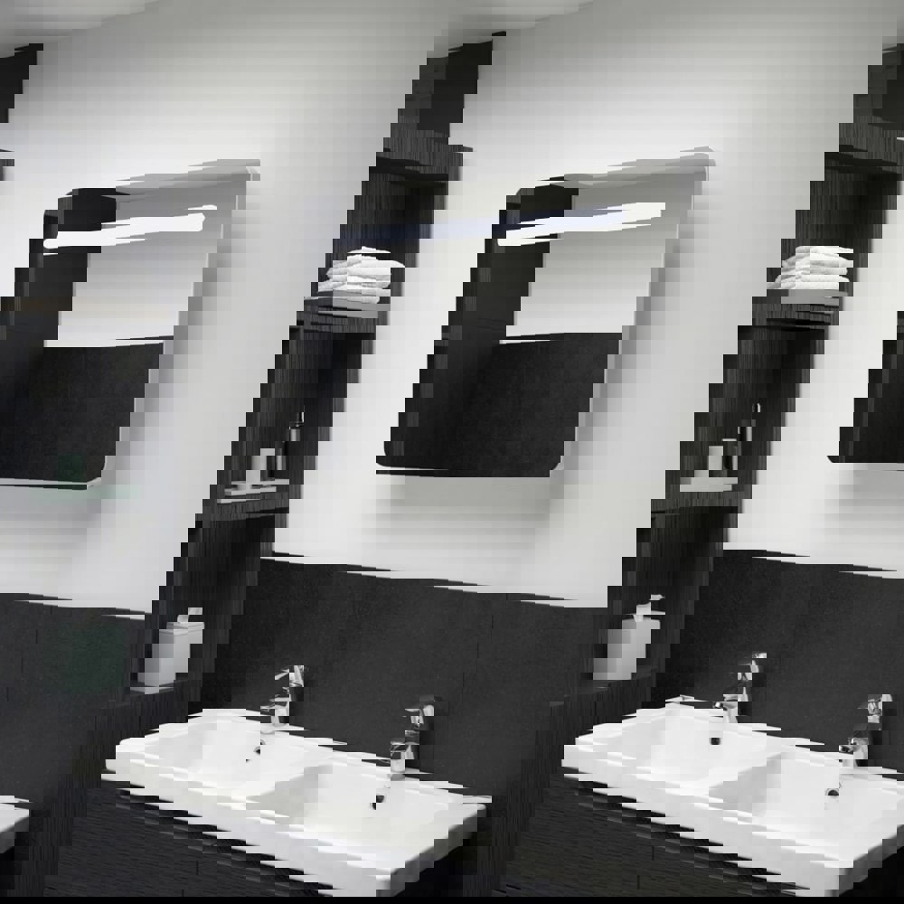 Berkfield LED Bathroom Mirror Cabinet 80x9.5x55 cm
