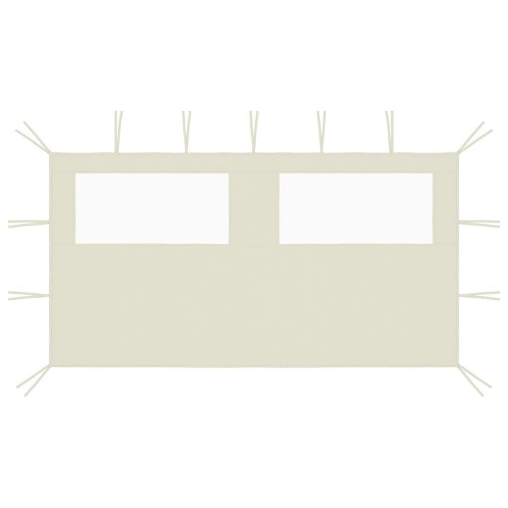 Berkfield Gazebo Sidewall with Windows 4x2 m Cream