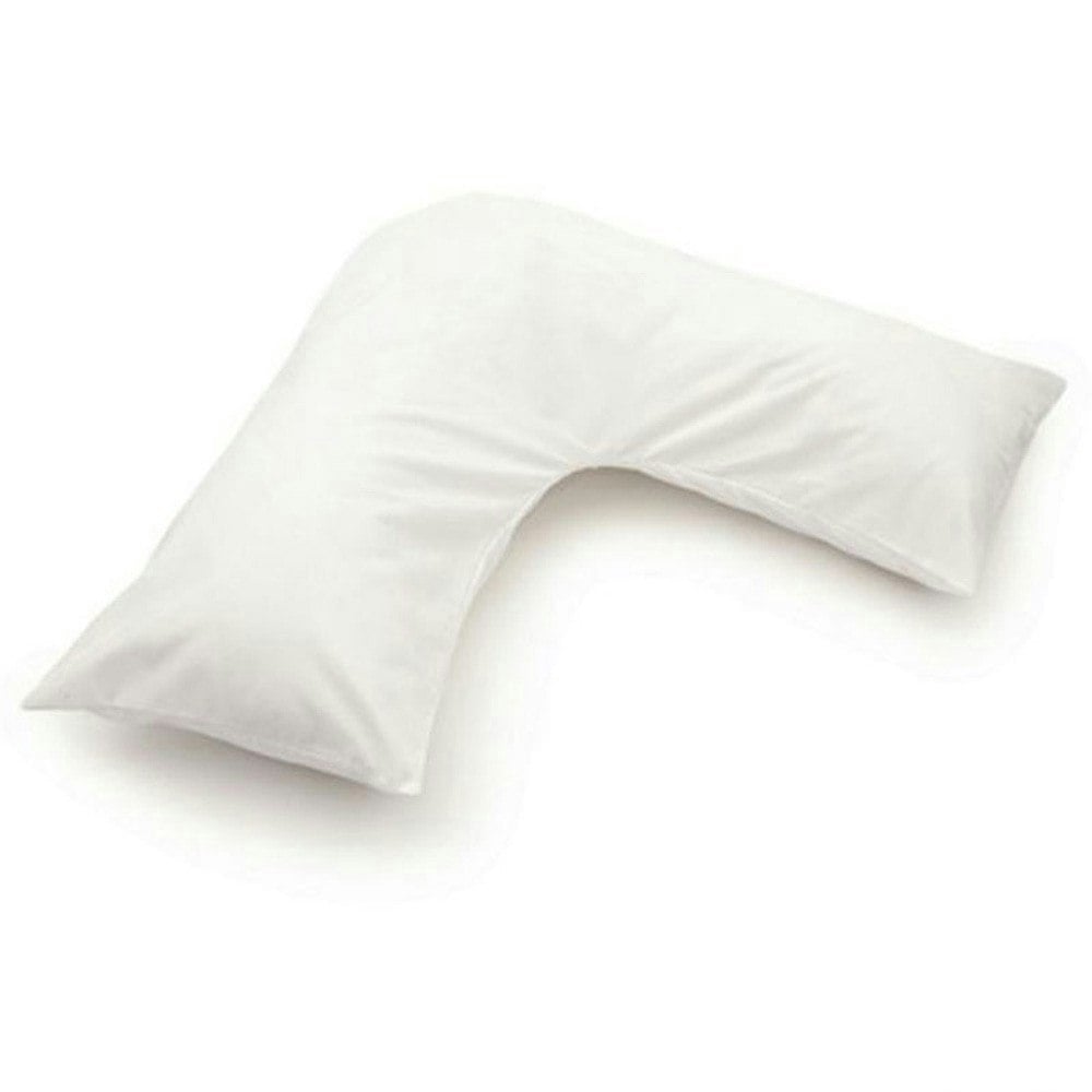 Belledorm Easycare Percale V-Shaped Orthopaedic Pillowcase - White