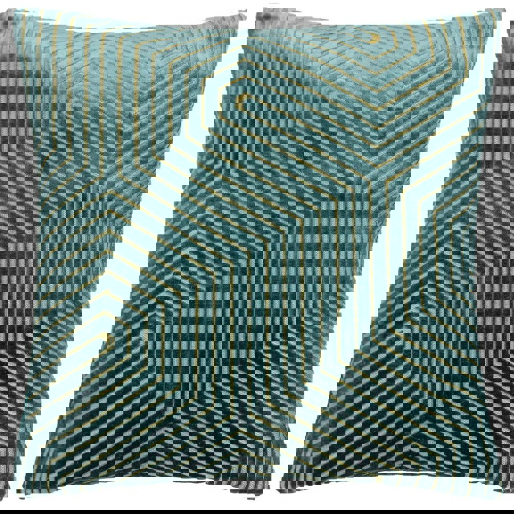 Paoletti Evoke Cut Cushion Cover - Teal