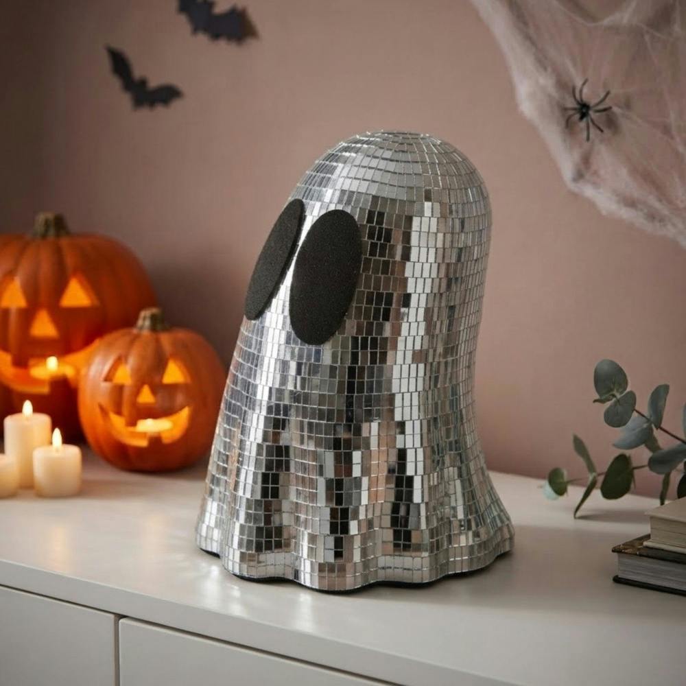 Garden Greatness Halloween Reflective Disco Ghost Ornament